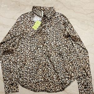 Animal Print Satin Shirt